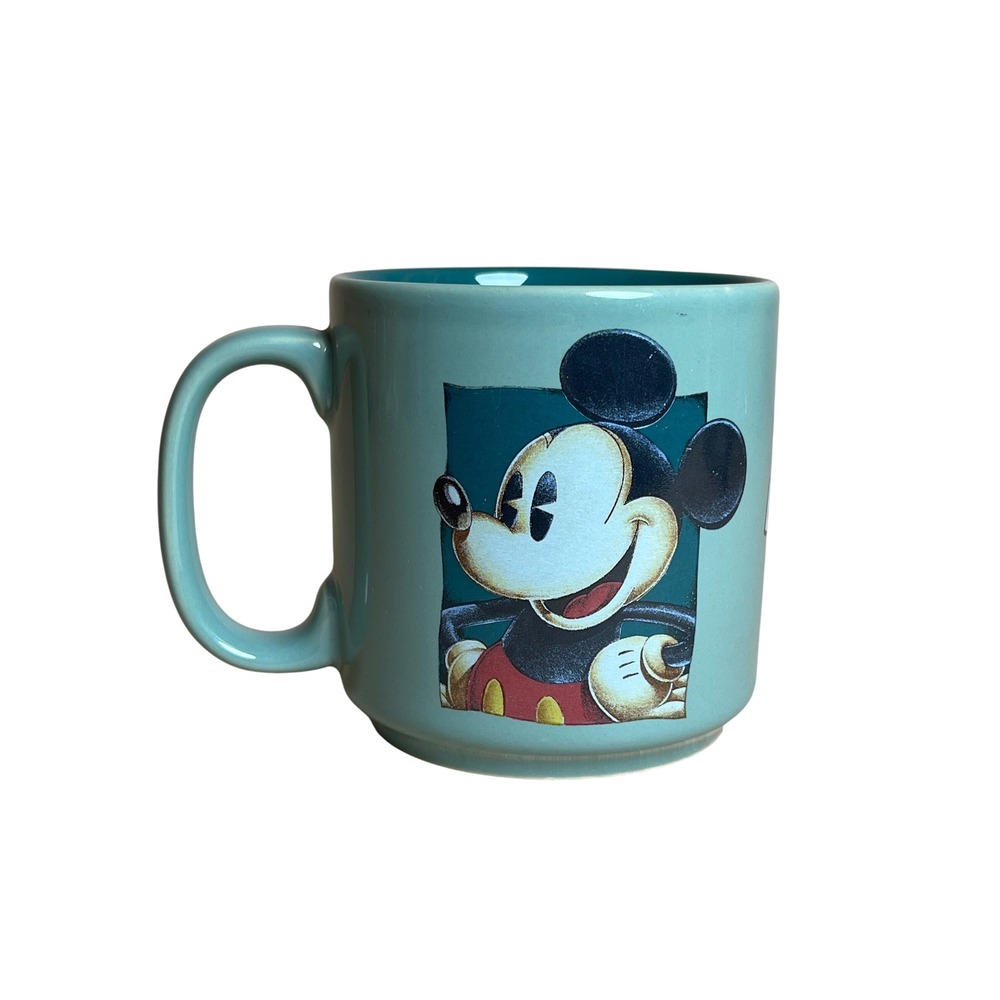 Retro Disney Mickey Mouse Sage Green Ceramic Coffee Mug Classic Graphic